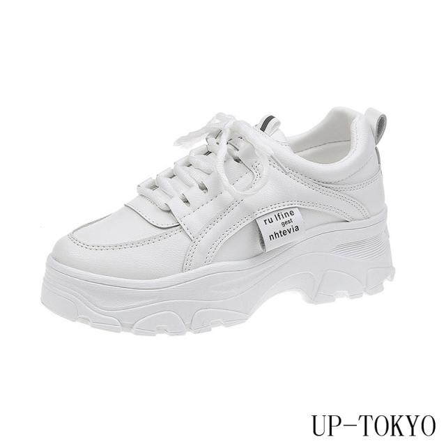 秋新作 厚底スニーカー レディース シューズ スニーカー ヒール5CM 靴