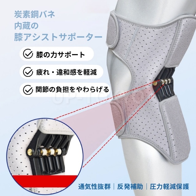膝サポーター ひざ 保護 スポーツ 登山 疲労軽減 2枚セット バスケ バレー 固定 保温 関節 怪我 保護 洗える 軽量 通気 マジックテープ 男女兼用 高齢者 運動 膝用 補助 フリーサイズ アウトドア 左右兼用_5