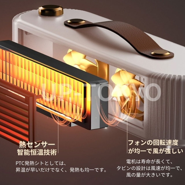 2秒だけ速暖セラミックファンヒーター！ 電気ファンヒーター 静音