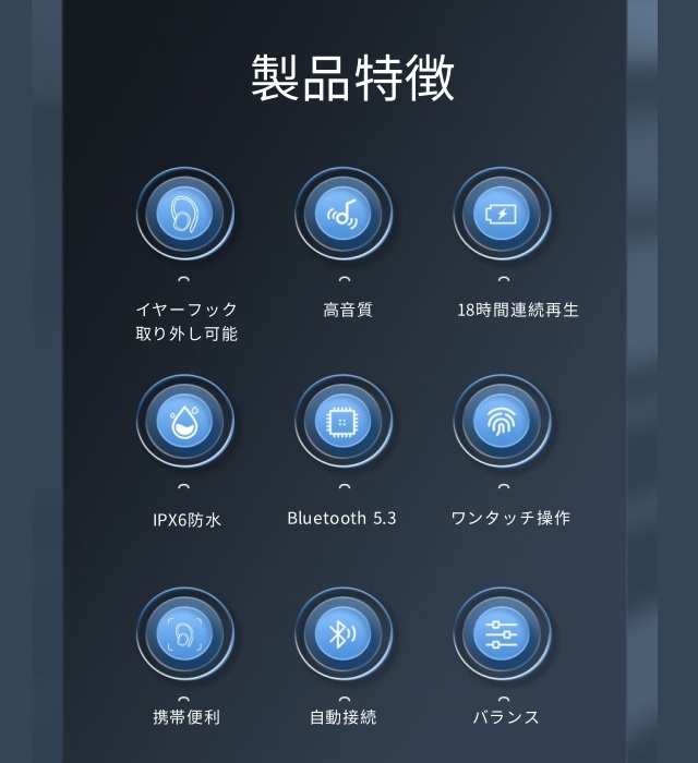ワイヤレスイヤホン Bluetooth5.3 耳かけ式 ブルートゥースイヤホン 片耳 両耳マイク内蔵 生活防水 Siri対応 iPhone/iPad/Android/Windows適用 小型軽量 スポーツ向け 通勤 通学 ランニング 出張 プレゼント ギフト_1