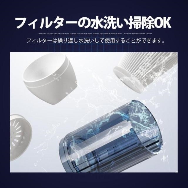即納 ハンディークリーナー 車 強力 掃除機 クリーナー コードレス 15000Pa吸引力 USB充電式 小型 ミニ 車載掃除機 車内 狭い 隙間 便利 水洗い 充電式 ハンディ_12