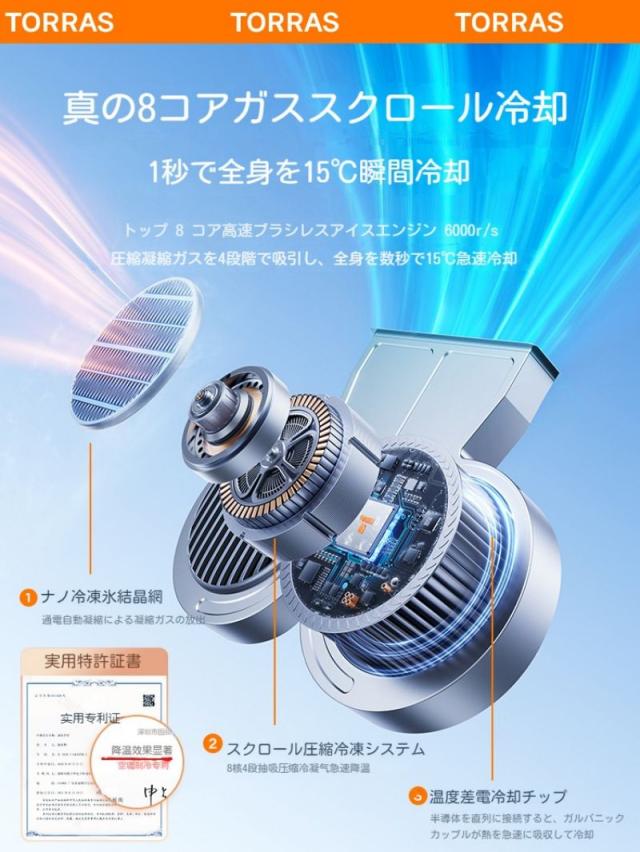 TORRAS カーシート エアーシート 車用 冷風送風 3段階調節 通気性素材 柔らかい 快適 DC12V 取付簡単 暑さ対策 夏_2