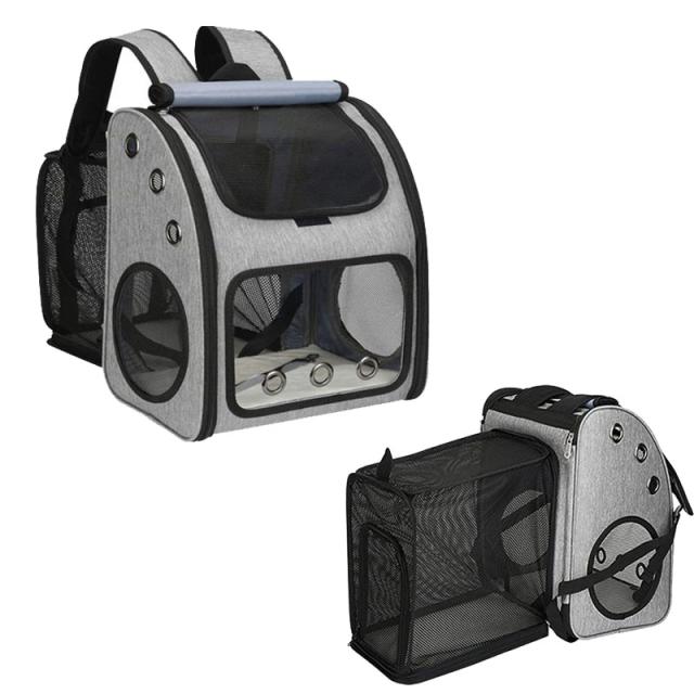 ペットキャリーバッグ  ペットキャリーリュック ペットバッグ  ペットリュック 犬 猫 ウサギ 拡張可能 折りたたみ 通気性 軽量の通販は 5,042円