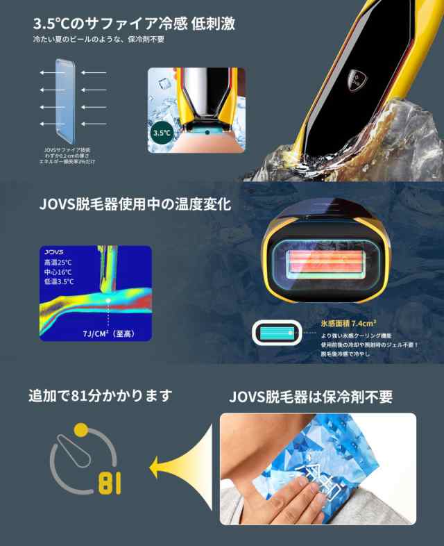 JOVSアップグレード版 光脱毛器 脱毛器 IPL メンズ 光美容器 レディース だつもうき 全身 vio対応 サファイア 冷感 無痛 脱毛の通販はau  PAY マーケット - 雅美良品 | au PAY マーケット－通販サイト