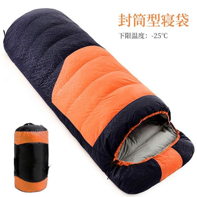 寝袋 冬用 ダウン シュラフ 冬 最低温度-25℃ キャンプ 羽毛寝袋 1人用 連結可能 2.7kg 大きいサイズ 封筒型 丸洗い 防寒 災害 車中泊
