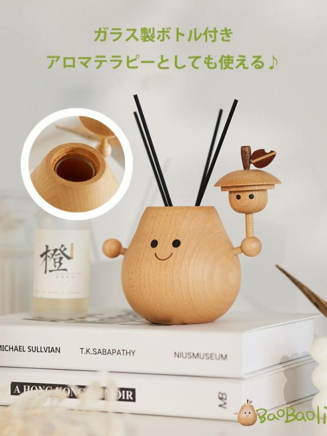 花瓶 おしゃれ フローラ フラワーベース Flora Vase 梨型 置物 デスク オフィス お店 ディフューザー ガラスボトル付き 木製 おもしろの通販は
