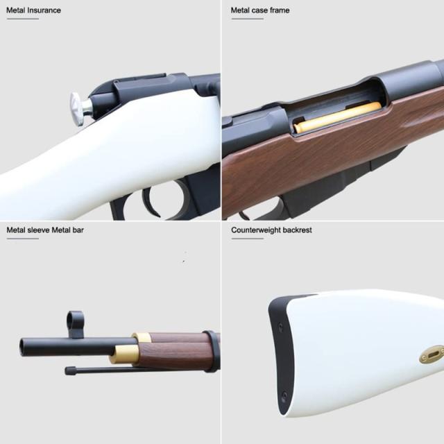 ショットガン風おもちゃ銃 ボルトアクション おもちゃ トイガン ナーフ風玩具 M1891 モシンナガン スポンジ弾 EVA 子供 大人 プレゼント_5