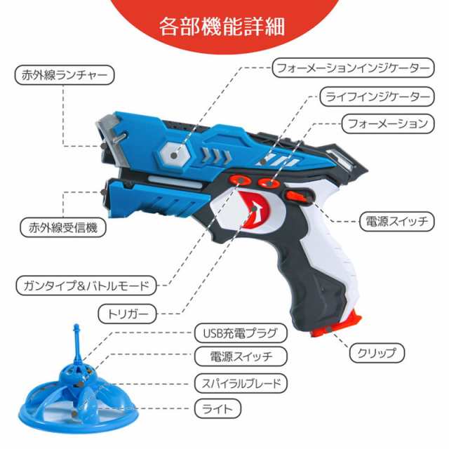 Amazon | MRG おもちゃ ガン セット シューティング 赤外線