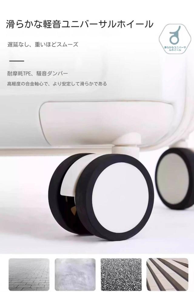 前開き スーツケース キャリーケース キャリーバッグ 7カラー選ぶ 1-3日用 泊まる 軽量設計 360度回転 大容量24インチ 60L ファスナー式_12