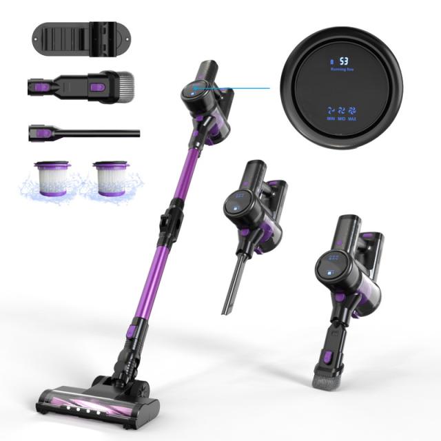 掃除機 コードレス ハンディ22kPa吸引力 自走式 サイクロン式 強力吸引 充電式 6IN1 ヘッドライト フィルター ハンディ掃除機 スティック 取外しバッテリー ハンディクリーナー 送料無料 ギフト 19,800円