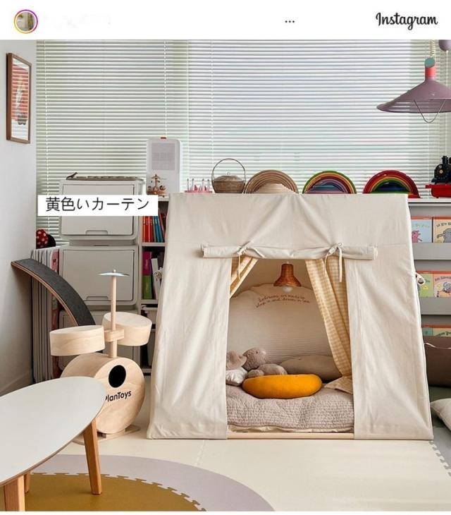 キッズテント 男の子 木 可愛い 子供テント おしゃれ 無地 子供 プレイハウス 室内 北欧 テントハウス プレイテント キッズハウス 秘密基地 リビング 室内遊び場テント 丈夫 長く使える きょうだい ギフト クリスマス プレゼント おもちゃ_13