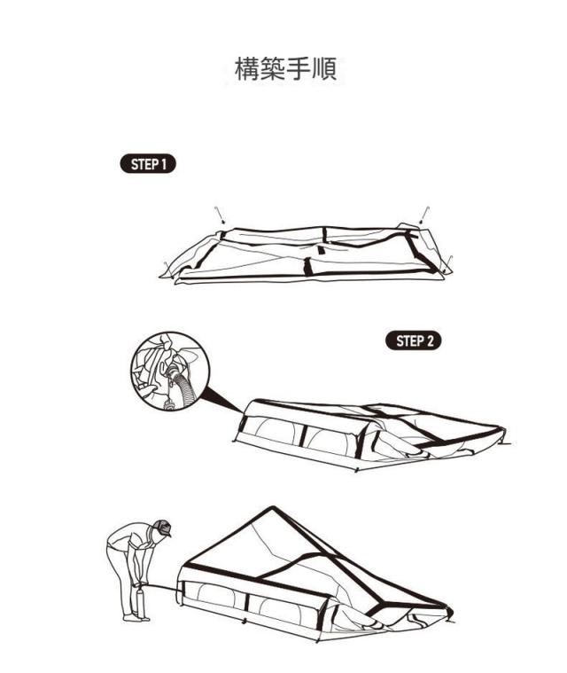 Naturehike 12/17.2？ 2.5mインフレータブルテント エアーテント