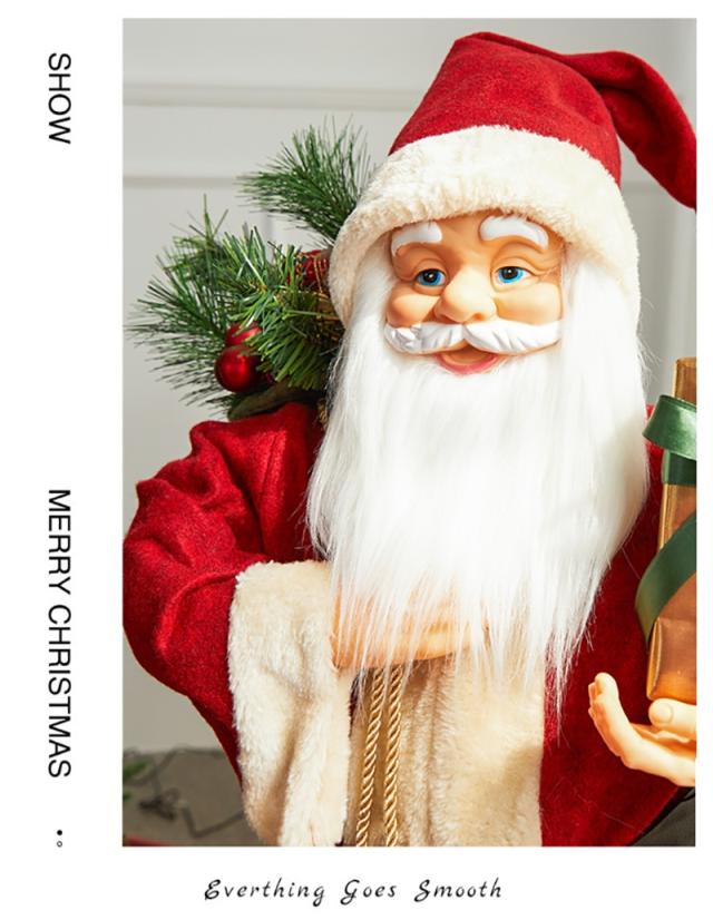 サンタクロースの首振り人形３点セット置物クリスマス【アメリカ・オレゴン州購入品】 サンタクロースの首振り人形3点セット置物クリスマス【アメリカ