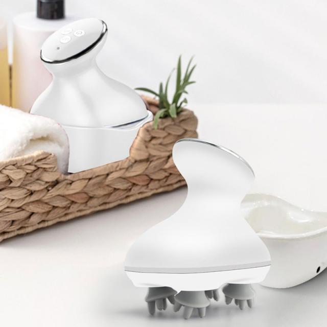 ヘッドスパ 男女兼用 赤光 充電台座付き コードレス 静音 コンパクト