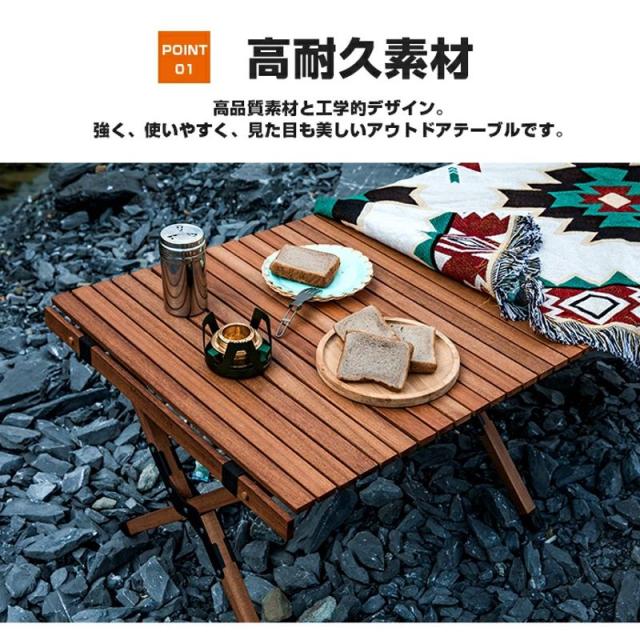 ロールテーブル 折りたたみテーブル 収納ケース付き 省スペース 持ち運び便利 バッグ付き 大型テーブル_9