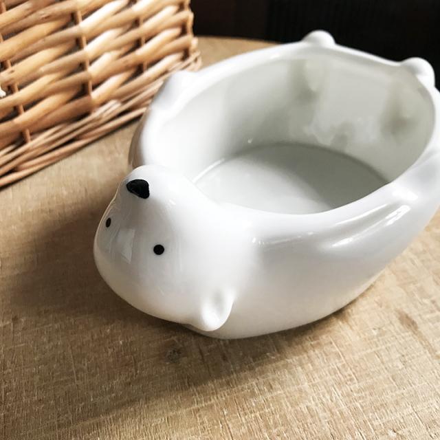美品 *＊*… シロクマのお皿大＆中皿 各2枚セット *＊*… シロクマのお皿 大 | 陶器 | よしざわ窯 - M's homelife