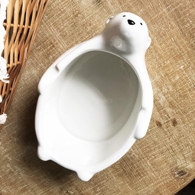 美品 *＊*… シロクマのお皿大＆中皿 各2枚セット *＊*… シロクマのお皿 大 | 陶器 | よしざわ窯 - M's homelife