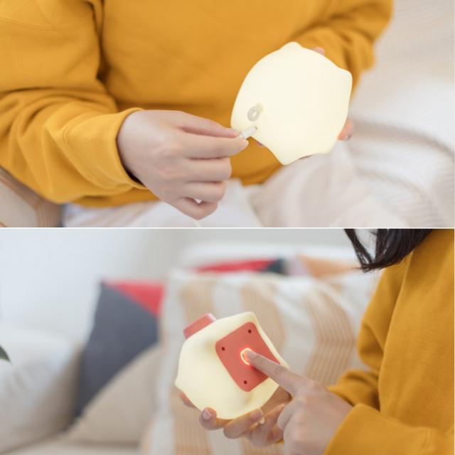 ナイトライト デスクライト LED ランプ ブタ型 ぶた型 豚 USB充電式