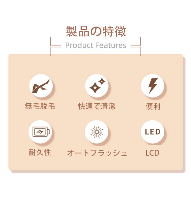 IPL光脱毛器 AUMI フラッシュ脱毛器 家庭用脱毛器 男女兼用 脱毛機 ムダ毛処理 連続照射 ムダ毛ケア50万回照射 光エステ_4