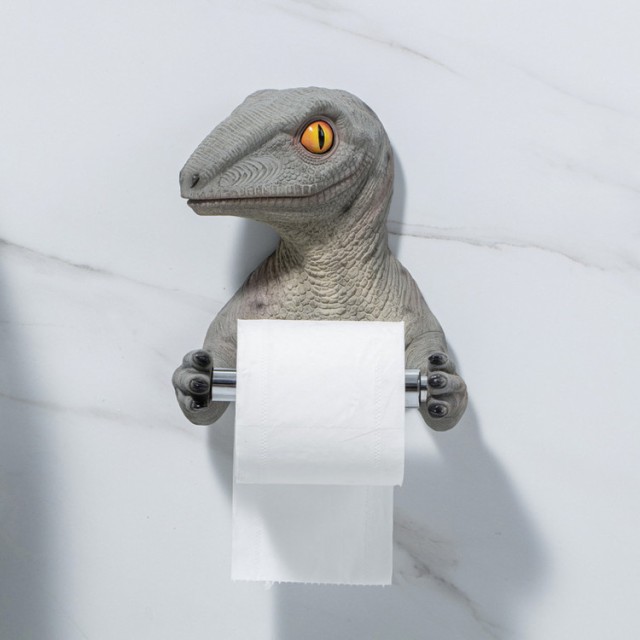 トイレットペーパーホルダー 恐竜 怖い 恐怖 ドッキリ おもしろ雑貨 ティラノサウルス Tyrannosaurus インテリア トイレ用品 簡単  プチリの通販はau PAY マーケット - 雅美良品 | au PAY マーケット－通販サイト