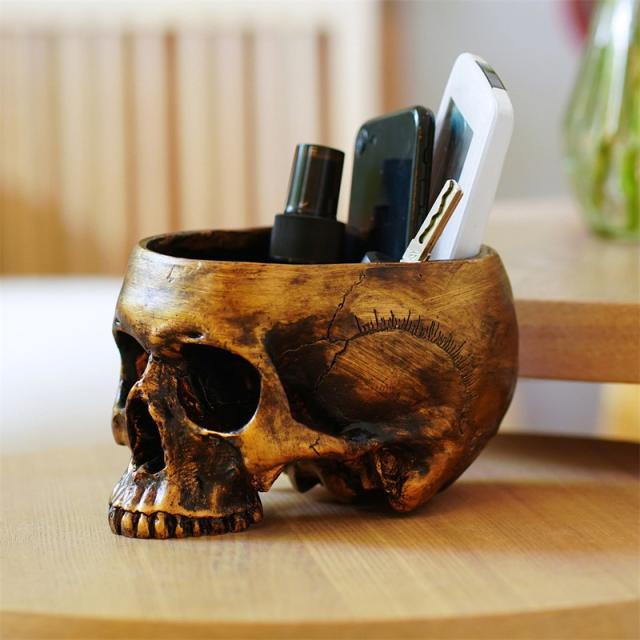 ドクロ 小物入れ 収納 インテリア スカル 髑髏 骸骨【オーナメント