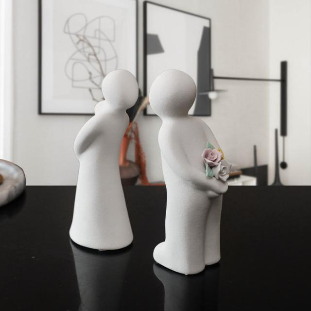 ウェディング人形　新郎新婦　陶器　人形　作家物　手作り 置物 ウェルカムドール 結婚式 夫婦 新郎新婦 ペア カップル