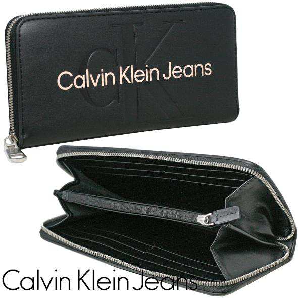 CK カルバンクライン ジーンズ 長財布 ラウンドファスナー Calvin