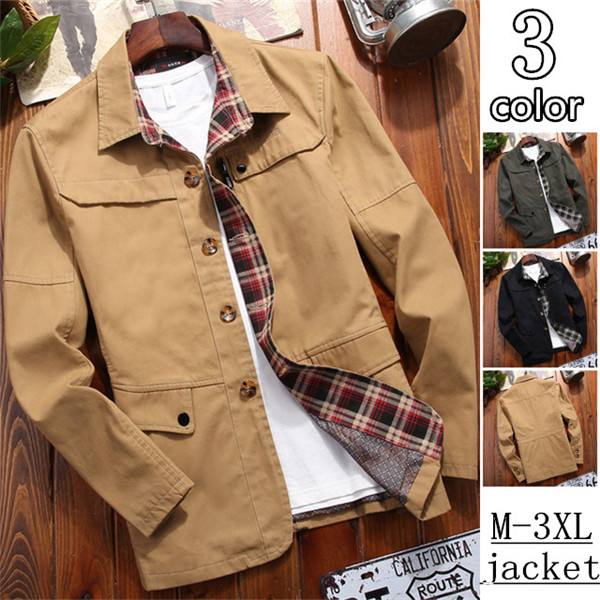 コーチジャケット メンズ チェック柄 ジャケット ブレザー 紳士 ビジネスジャケット 通勤 通学 カジュアル ジャケット ジャンパー 無地 アウター 春服 秋物 ミリタリージャケット 欧米風 大きいサイズ