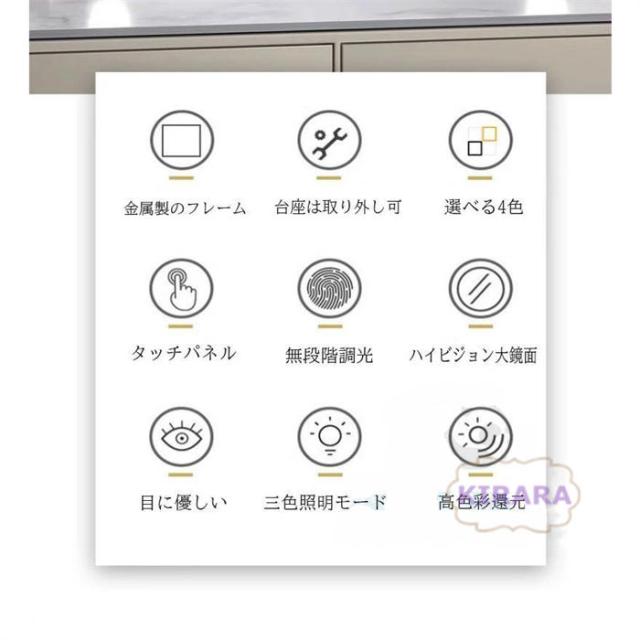 女優ミラー 卓上ミラー ライト付き 大きい 丸型 三色調光 鏡 led ライト付きミラー 化粧鏡 おしゃれ led ライト付き メイク アップ ミラー 充電式 贈り物 新居