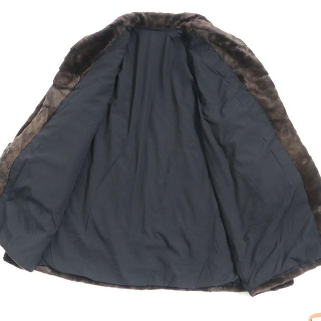 銀サガ シェアード ミンク コート フリーサイズ LLサイズ相当 ダークブラウン シェアード ミンク ダークブラウン コート 銀サガ シェアード