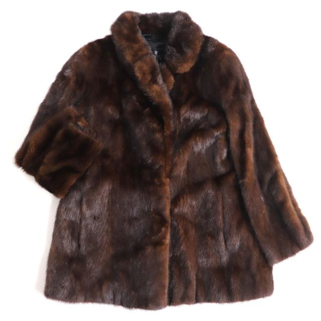極美品☆ROTINY ロティニー MINK ミンク 本毛皮コート ブラウン 極美品☆ROTINY ロティニー MINK ミンク 本毛皮コート ブラウン