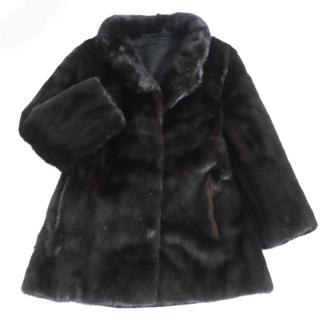 ⚠️本日11/1限定価格⚠️ 極美品❤️ミンク　毛皮　ダークブラウン ロングコート　Ｌ 極美品☆MINK ミンク 本毛皮コート ダークブラウン M~L 毛質
