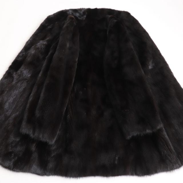 美品☆Palody パロディ MINK ミンク 本毛皮コート ダークブラウン 11号
