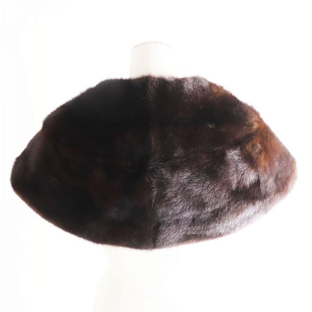 【極美品】MINK マホガニーミンク 毛皮大判ショール レディース 濃茶色 極美品】MINK マホガニーミンク 毛皮大判ショール レディース 濃茶色