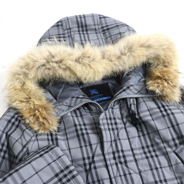 美品◆BURBERRY BLUE LABELバーバリーコヨーテファーMメンズ正規 美品◇BURBERRY BLUE LABELバーバリーコヨーテファーMメンズ正規