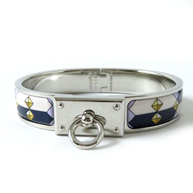 美品◎フランス製 2020年 HERMES エルメス クリック アノー ブレスレット Colliers de Chiens柄 シルバー金具 マルチ レディース 箱・袋付の通販は 51,700円