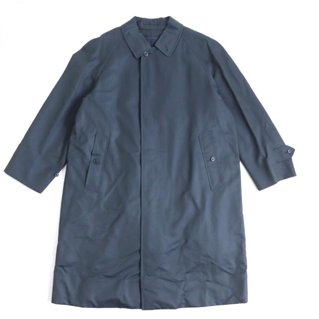 美品◆Burberrys バーバリー ヴィンテージ プレステージコレクション シルク×ウール ステンカラーコート ブルーグレー 92-170-5 正規品の通販は