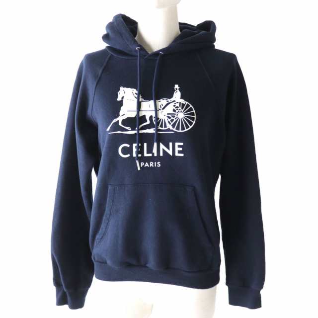 美品◎正規品 伊製 CELINE セリーヌ 2Y428450I レディース カシミヤ混 サルキー プリント フーディ スウェット／パーカー  ネイビー×白 Sの通販はau PAY マーケット - 衣類＆ブランドリサイクルGREEN | au PAY マーケット－通販サイト