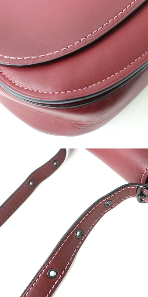 極美品△COACH コーチ 20115 グローブレザー フラップ