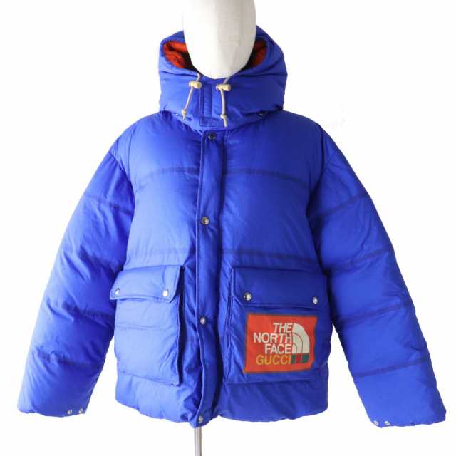 極美品◎正規品 GUCCI グッチ×THE NORTH FACE ザノースフェース 663735 フード付 ダウンジャケット／パデッドジャケット  青×オレンジ Mの通販はau PAY マーケット - 衣類＆ブランドリサイクルGREEN | au PAY マーケット－通販サイト