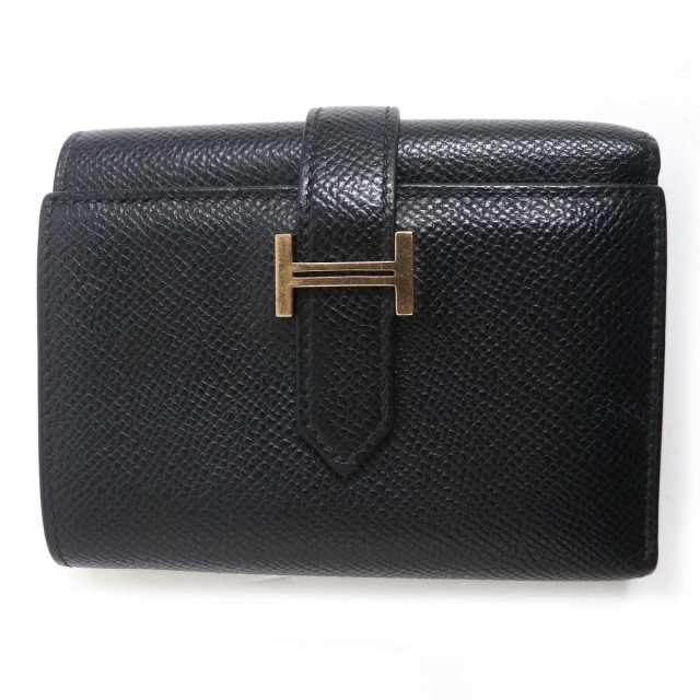 良品□HERMES/エルメス ベアン コンビネ Hロゴ ゴールド金具 ヴォーエプソン レザー ミニウォレット/財布 ブラック フランス製  Z刻印の通販はau PAY マーケット - 衣類＆ブランドリサイクルGREEN | au PAY マーケット－通販サイト