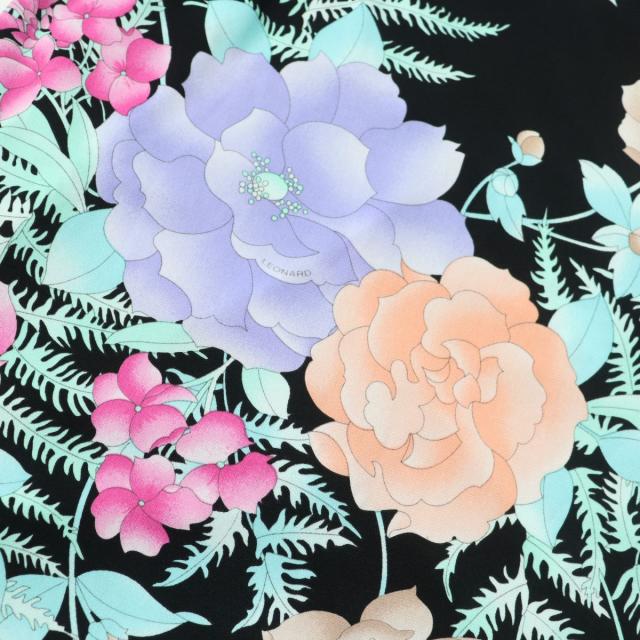 極美品☆正規品 レオナールファッション 花柄 レースアップ  