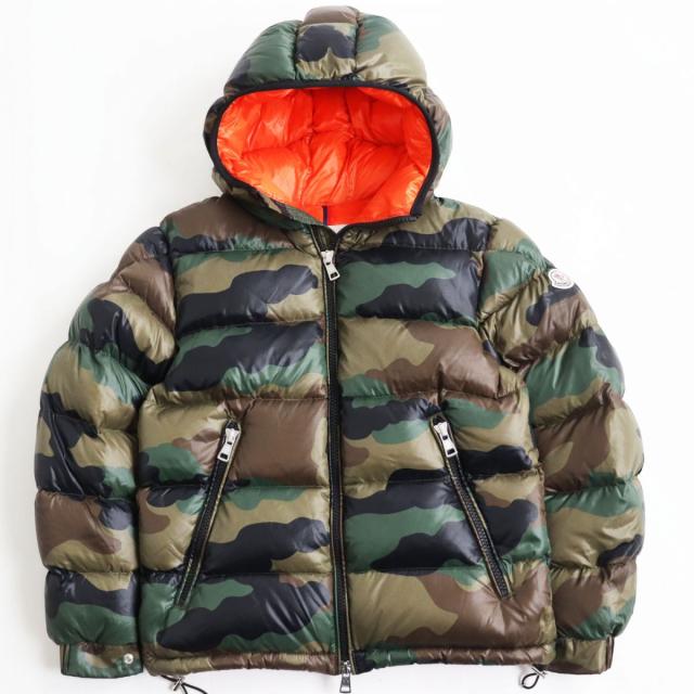 極美品●MONCLER モンクレール BLIER/ブリエ カモフラ/迷彩柄 ロゴワッペン付き フーデッドダウンジャケット マルチカラー 0 正規品 メンズの通販は 53,460円
