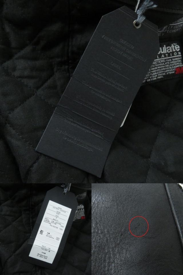UNUSED - 未使用品★定価154000円 UNUSED アンユーズド Thinsulate 中綿入り ダブル ライダースジャケット レディース ブラック 0 タグ付  日本製 未使用品☆定価154000円 UNUSED アンユーズド Thinsulate 中綿