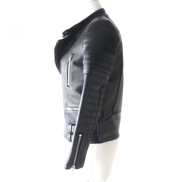 UNUSED - 未使用品★定価154000円 UNUSED アンユーズド Thinsulate 中綿入り ダブル ライダースジャケット レディース ブラック 0 タグ付  日本製 未使用品☆定価154000円 UNUSED アンユーズド Thinsulate 中綿