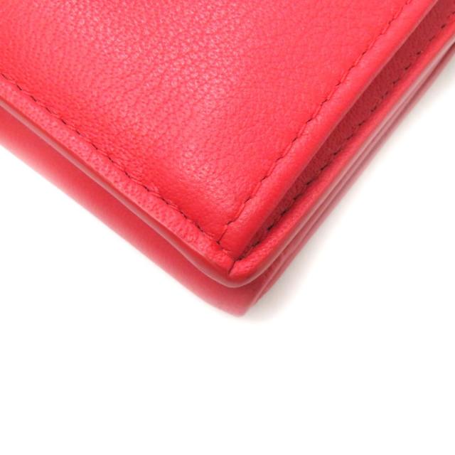 美品☆BALENCIAGA バレンシアガ 391446 ロゴ入り レザー ペーパー ミニ 