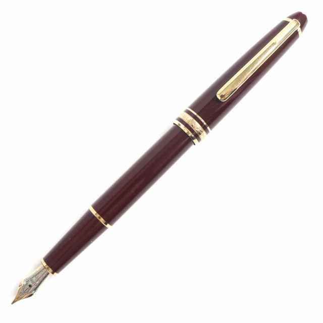 良品▼MONTBLANC モンブラン マイスターシュテュック #144 ホワイトスター ペン先14K 万年筆 ボルドー×ゴールド Fニブ ドイツ製