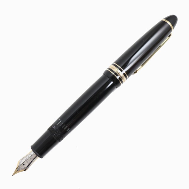 美品△MONTBLANC モンブラン マイスターシュテュック No.146 ホワイトスター ペン先14K 万年筆 Mニブ ブラック×ゴールド ドイツ製