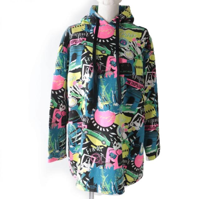 美品☆正規品 BALENCIAGA バレンシアガ 19年 594606 マルチ総柄 
