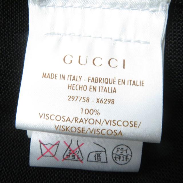 GUCCI - 未使用品☆正規品 GUCCI グッチ 297758 バックリボンデザイン ボートネック 半袖 トップス ブラック XS レディース イタリア製 タグ付き 未使用品☆正規品 GUCCI グッチ 297758 バックリボンデザイン